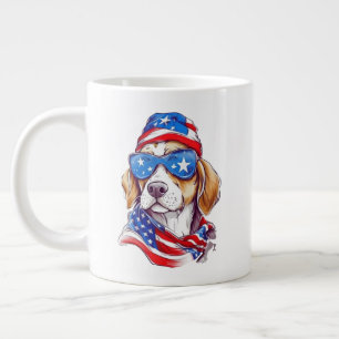 4. Juli Hund Sublimation-66361 Jumbo-Tasse