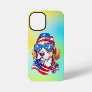4. Juli Hund Sublimation-66361 Runde Uhr iPhone 12 Mini Hülle
