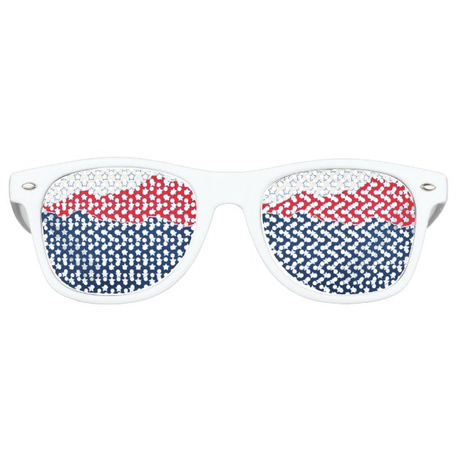 4. Juli Independence Day Monogramm Partybrille (Vorderseite)
