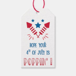 4. Juli ist Poppin' Werbeaktion Geschenkanhänger