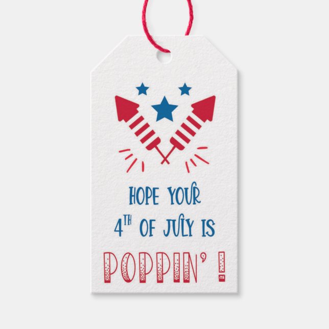 4. Juli ist Poppin' Werbeaktion Geschenkanhänger (Vorderseite)