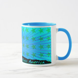 4. Juli Iwo Jima God Bless America Keramik Tasse