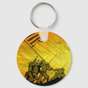 4. Juli Iwo Jima God Bless America Key Chain Schlüsselanhänger