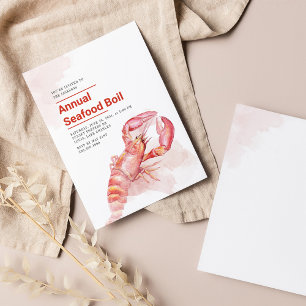 4. Juli Jährliches Meeresfrüchte-Kochen Aquarell-H Einladung