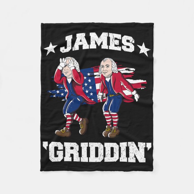 4. Juli James Madison Griddy James Griddin Fleecedecke (Vorderseite)