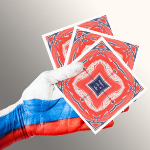 4. Juli Kaleidoskop Red White Blue Serviette