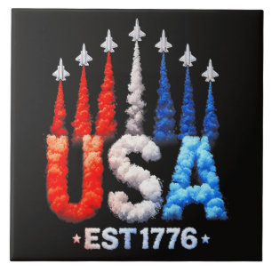 4. Juli-Kampfjets USA Patriotisch Fliese
