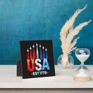 4. Juli-Kampfjets USA Patriotisch Fotoplatte
