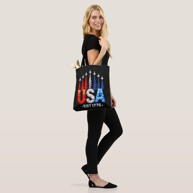 4. Juli-Kampfjets USA Patriotisch Tasche (Am Model)