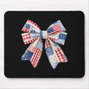 4. Juli Koketten-Schleife Amerikanische Flagge Mäd Mousepad