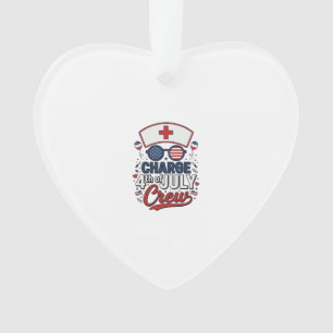 4. Juli Krankenpfleger Crew Patriotisches Medizini Ornament