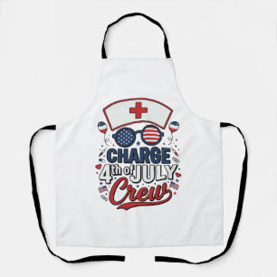 4. Juli Krankenpfleger Crew Patriotisches Medizini Schürze