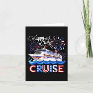 4. Juli Kreuzfahrtschiff Feuerwerk USA Patriotisch Karte