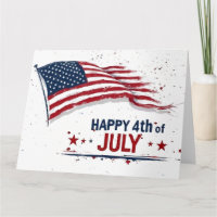 4. Juli - Künstlerische US-Flagge Farbe Spritzer