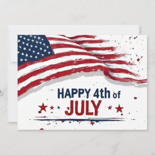 4. Juli - Künstlerische US-Flagge mit Farbklecksen