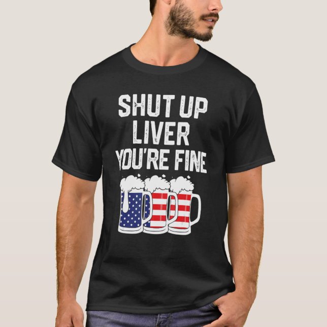 4. Juli Leber abschließen Sie sind schöne Bierkämm T-Shirt (Vorderseite)