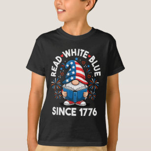 4. Juli Lesegnom Rot Weiß Blau USA T-Shirt