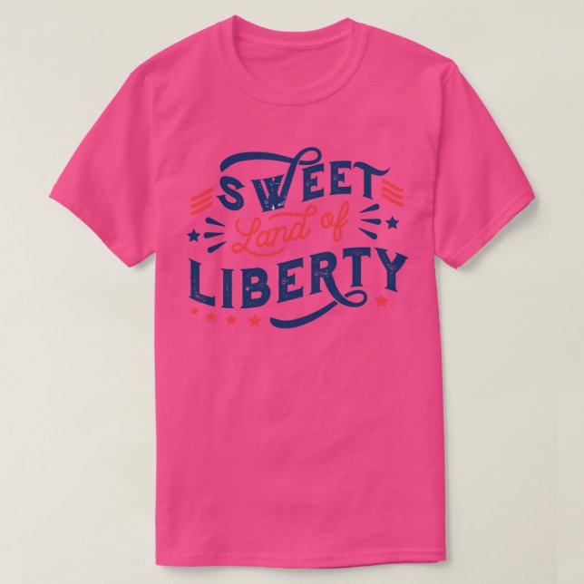 4. Juli Liberty Zitat T-Shirt (Design vorne)