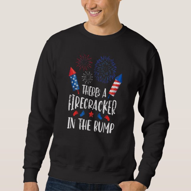 4. Juli Little Firecracker Patriotic Bump Amerika Sweatshirt (Vorderseite)