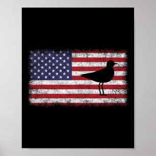 4. Juli Lustig Patriotischer Schneeregenpfeifer Vo Poster