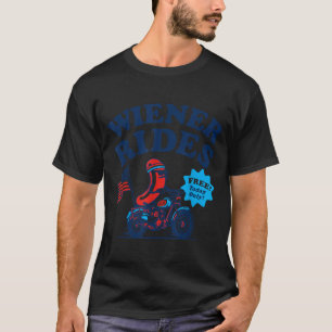 4. Juli Lustige Hot Dog Wiener Fahrten T-Shirt