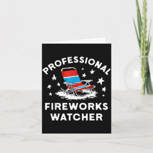 4. Juli Lustiger professioneller Feuerwerksbeobach Karte
