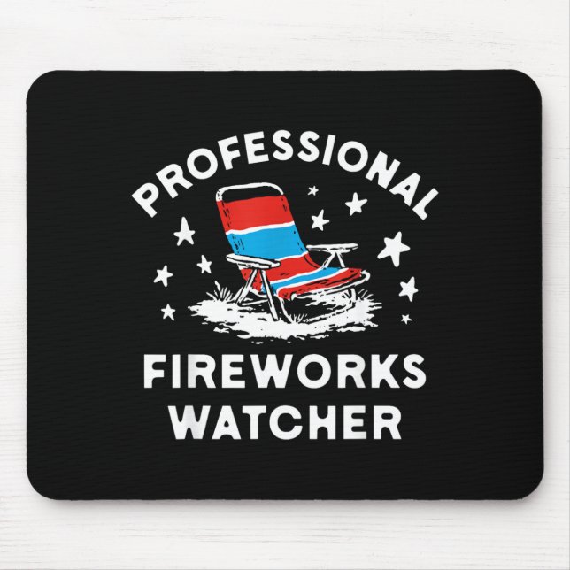 4. Juli Lustiger professioneller Feuerwerksbeobach Mousepad (Vorne)