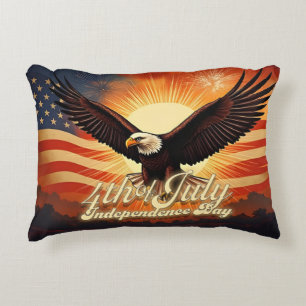 4. Juli – Majestätischer Adler und Feuerwerk-Tribu Dekokissen
