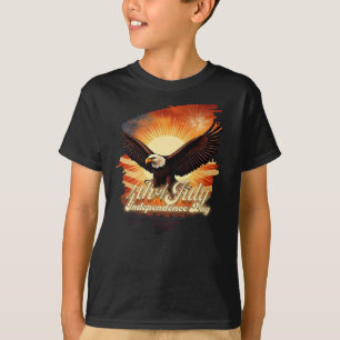 4. Juli – Majestätischer Adler und Feuerwerk-Tribu T-Shirt