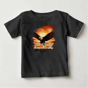 4. Juli - Majestic Eagle & Fireworks Tribute 🦅 Baby T-shirt