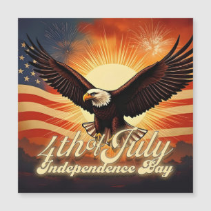 4. Juli - Majestic Eagle & Fireworks Tribute 🦅 Magnetkarte