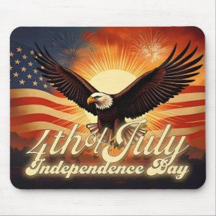 4. Juli - Majestic Eagle & Fireworks Tribute 🦅 Mousepad