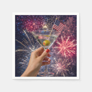 4. Juli Martini Toast Serviette