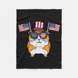 4. Juli Meerschweinchen US-Flagge Patriot Jungen M Fleecedecke