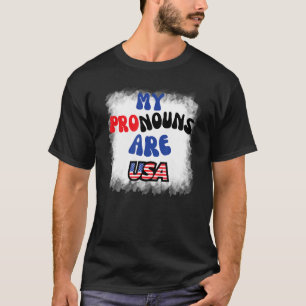 4. Juli meine Pronos sind USA Flag für Männer Frau T-Shirt