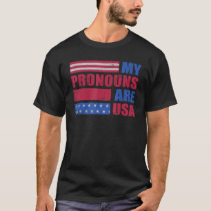 4. Juli meine Pronos sind USA Flag George Washin T-Shirt