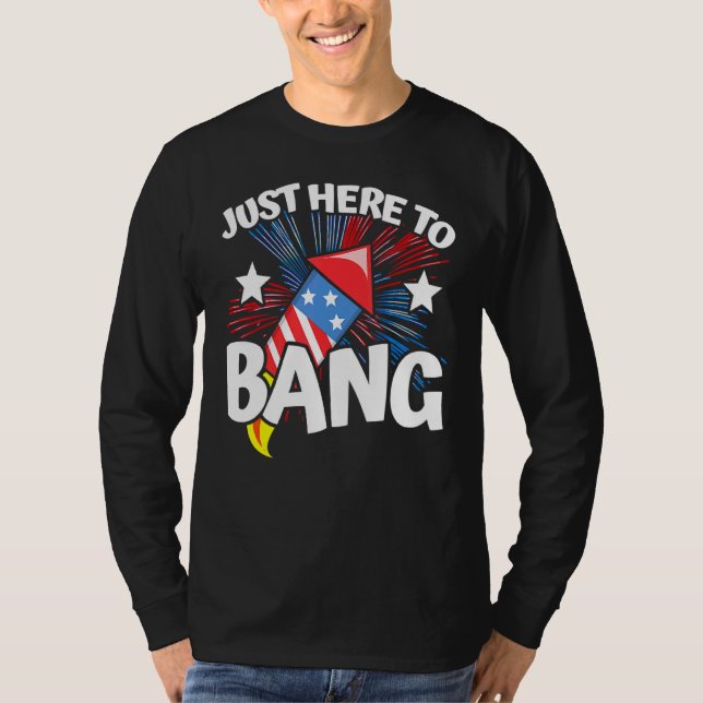 4. Juli Meme Feuerwerk nur hier zu knallen T-Shirt (Vorderseite)