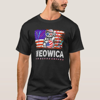 4. Juli Meowica Kitty für Katzenliebhaber Amerikan T-Shirt