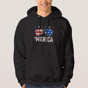 4. Juli Merica American Flag Sonnenbrillen Boys G Hoodie