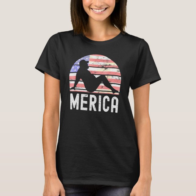4. Juli Merica Fett Party trinken Erwachsenen Witz T-Shirt (Vorderseite)