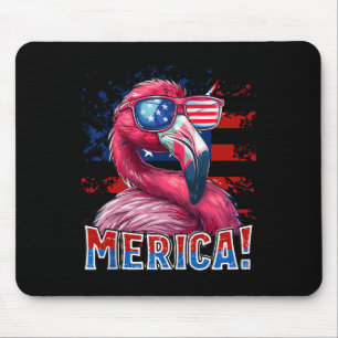 4. Juli Merica Flamingo American Flag Kinder Männe Mousepad