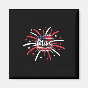4. Juli Mimi Sonnenblume American Flag Feuerwerk Magnet