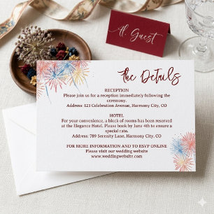 4. Juli minimalistische Details Einlegekarte RSVP Karte