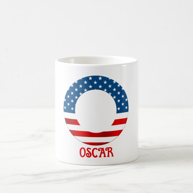 4. Juli Monogramm Personalisierte Kaffee-Tasse Kaffeetasse (Mittel)