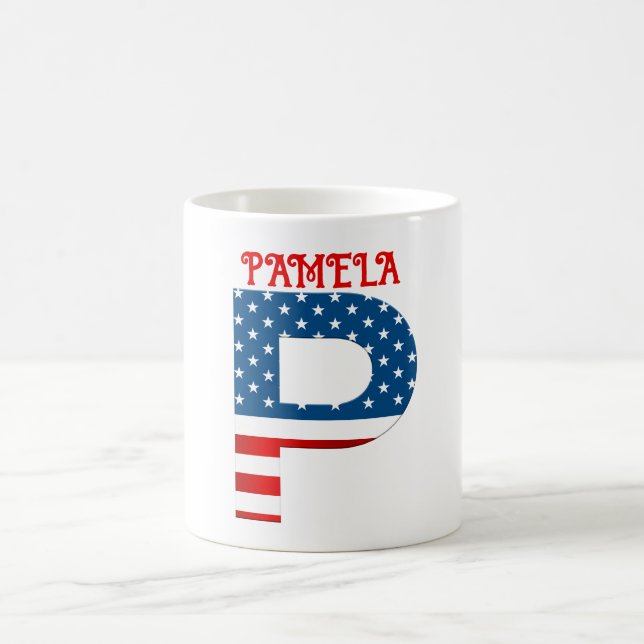 4. Juli Monogramm Personalisierte Kaffee-Tasse Kaffeetasse (Mittel)
