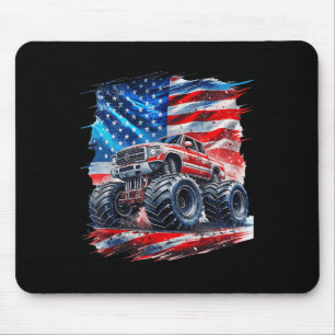4. Juli Monster Truck Amerikanische Flagge Usa Jun Mousepad