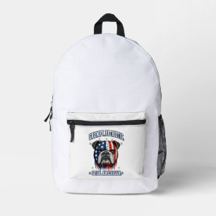 4. Juli mürrischer patriotischer Bulldog-Rucksäcke Bedruckter Rucksack