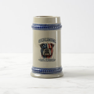 4. Juli mürrischer patriotischer Bulldogge Bierkru Bierglas