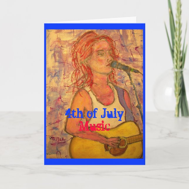 4. Juli Musik(Feuerwerk Zeit) Karte (Vorderseite)