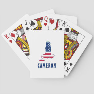 4. Juli Name USA Flag American Eagle America Spielkarten